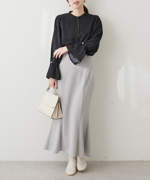 natural couture（ナチュラルクチュール）の「袖口パールキャンディースリーブブラウス（シャツ/ブラウス・レディース・ベージュ/その他1/オフホワイト/グレイッシュベージュ/サックスブルー/ピンク系その他・FREE）」の11枚目の写真