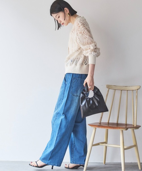 Doux archives（ドゥアルシーヴ）の「テープヤーンカーデ（カーディガン/ボレロ・レディース・ブラック/アイボリー・38）」の14枚目の写真