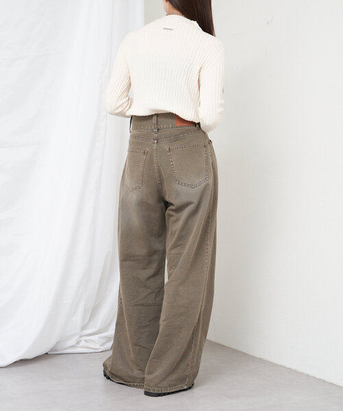 RAY CASSIN(レイカズン)の「【WEB限定】ジャガードリブニット(ニット/セーター・レディース・グレー/グリーン/ブラック/アイボリー・FREE)」の7枚目の写真