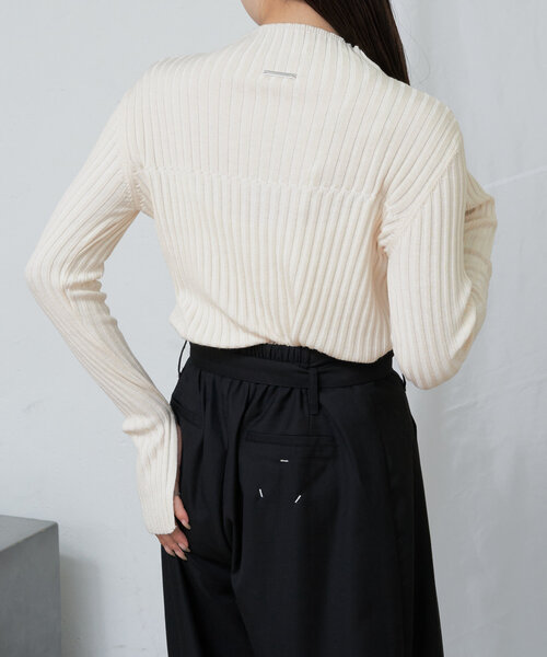 RAY CASSIN(レイカズン)の「【WEB限定】ジャガードリブニット(ニット/セーター・レディース・グレー/グリーン/ブラック/アイボリー・FREE)」の15枚目の写真