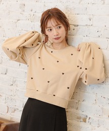 【WEB限定】ハート刺繍スウェットプルオーバー　152808