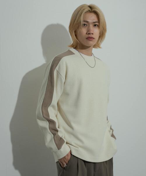 SENSE OF PLACE by URBAN RESEARCH(センスオブプレイスバイアーバンリサーチ)の「ヘビーサーマルサイドラインカットソー(Tシャツ/カットソー・メンズ・ブラック/オフホワイト/ライトカーキ・MEDIUM/LARGE)」の22枚目の写真