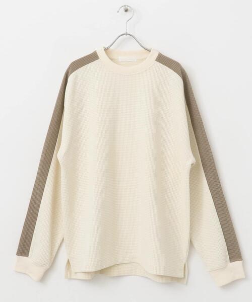 SENSE OF PLACE by URBAN RESEARCH(センスオブプレイスバイアーバンリサーチ)の「ヘビーサーマルサイドラインカットソー(Tシャツ/カットソー・メンズ・ブラック/オフホワイト/ライトカーキ・MEDIUM/LARGE)」の17枚目の写真