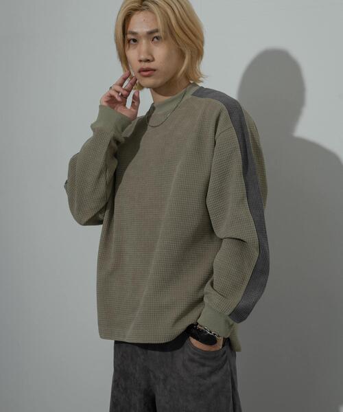 SENSE OF PLACE by URBAN RESEARCH(センスオブプレイスバイアーバンリサーチ)の「ヘビーサーマルサイドラインカットソー(Tシャツ/カットソー・メンズ・ブラック/オフホワイト/ライトカーキ・MEDIUM/LARGE)」の13枚目の写真