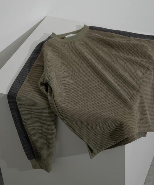 SENSE OF PLACE by URBAN RESEARCH(センスオブプレイスバイアーバンリサーチ)の「ヘビーサーマルサイドラインカットソー(Tシャツ/カットソー・メンズ・ブラック/オフホワイト/ライトカーキ・MEDIUM/LARGE)」の10枚目の写真