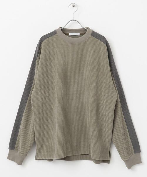 SENSE OF PLACE by URBAN RESEARCH(センスオブプレイスバイアーバンリサーチ)の「ヘビーサーマルサイドラインカットソー(Tシャツ/カットソー・メンズ・ブラック/オフホワイト/ライトカーキ・MEDIUM/LARGE)」の9枚目の写真