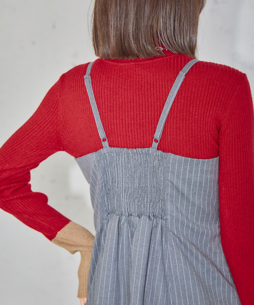 ELLEgirl（エルガール）の「テーラードビスチェ【ELLEgirl/エル ガール】（ベスト・レディース・グレー/ネイビー・FREE）」の7枚目の写真