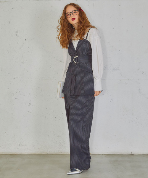 ELLEgirl（エルガール）の「テーラードビスチェ【ELLEgirl/エル ガール】（ベスト・レディース・グレー/ネイビー・FREE）」の15枚目の写真