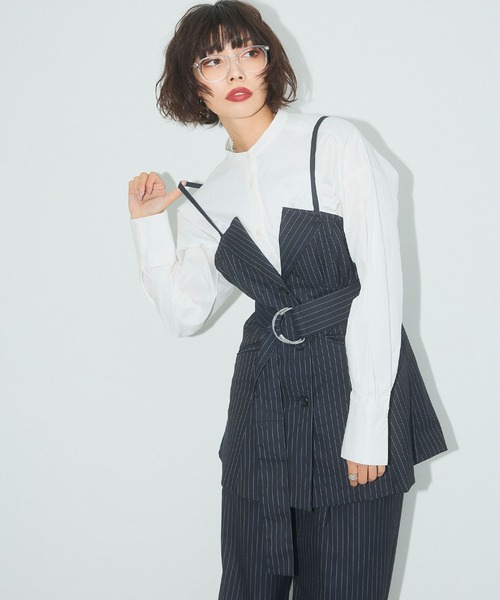 ELLEgirl（エルガール）の「テーラードビスチェ【ELLEgirl/エル ガール】（ベスト・レディース・グレー/ネイビー・FREE）」の20枚目の写真