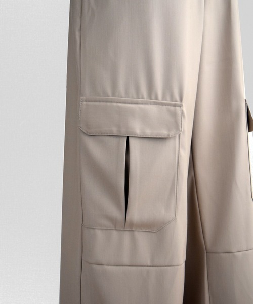 Marient（マリエント）の「ポケットスラックスカーゴPT（カーゴパンツ・レディース・ベージュ/ブラック・FREE）」の12枚目の写真