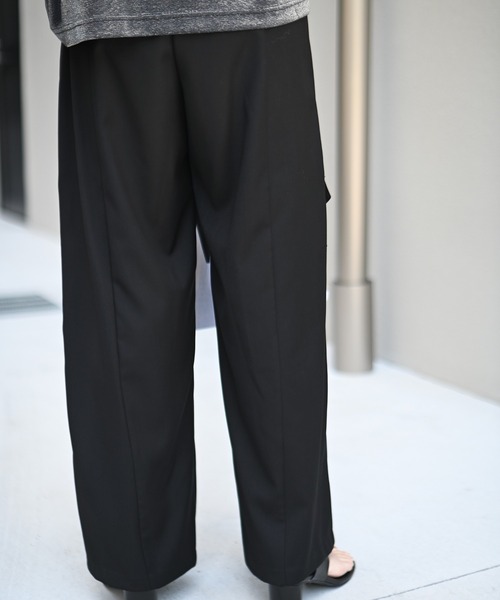 Marient（マリエント）の「ポケットスラックスカーゴPT（カーゴパンツ・レディース・ベージュ/ブラック・FREE）」の3枚目の写真