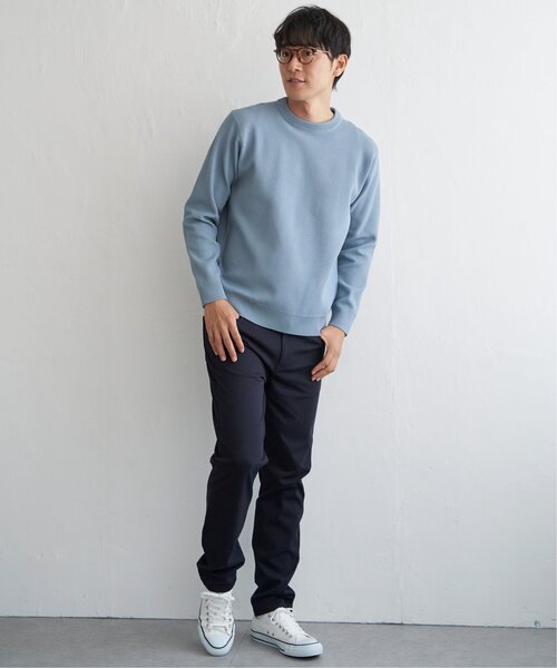 ikka（イッカ）の「GOKU楽ニット鹿の子クルーネック（ニット/セーター・メンズ・ブルー/ブラック/ネイビー/ベージュ・M/L/XL/S）」の10枚目の写真