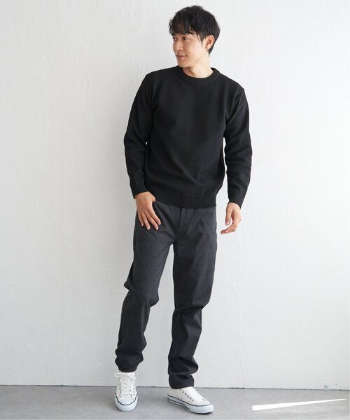 ikka（イッカ）の「GOKU楽ニット鹿の子クルーネック（ニット/セーター・メンズ・ブルー/ブラック/ネイビー/ベージュ・M/L/XL/S）」の11枚目の写真