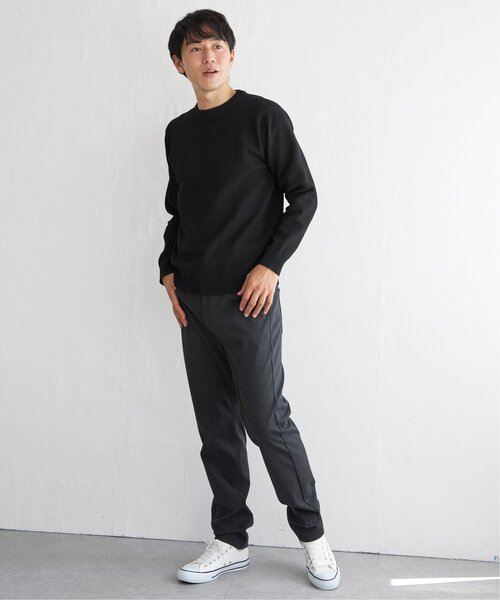 ikka（イッカ）の「GOKU楽ニット鹿の子クルーネック（ニット/セーター・メンズ・ブルー/ブラック/ネイビー/ベージュ・M/L/XL/S）」の12枚目の写真