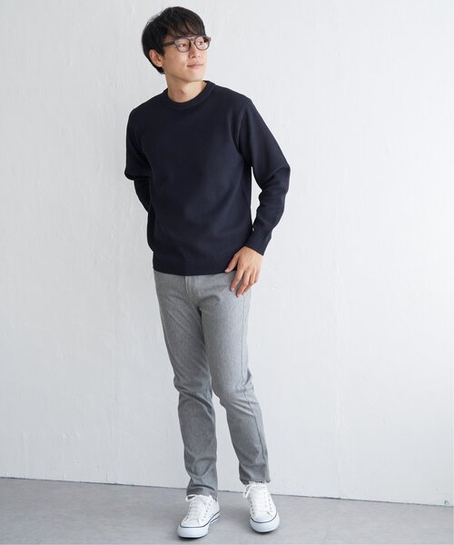 ikka（イッカ）の「GOKU楽ニット鹿の子クルーネック（ニット/セーター・メンズ・ブルー/ブラック/ネイビー/ベージュ・M/L/XL/S）」の13枚目の写真