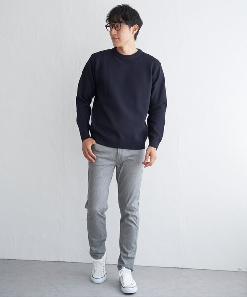 ikka（イッカ）の「GOKU楽ニット鹿の子クルーネック（ニット/セーター・メンズ・ブルー/ブラック/ネイビー/ベージュ・M/L/XL/S）」の14枚目の写真