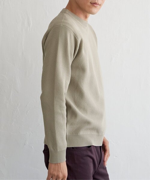 ikka（イッカ）の「GOKU楽ニット鹿の子クルーネック（ニット/セーター・メンズ・ブルー/ブラック/ネイビー/ベージュ・M/L/XL/S）」の17枚目の写真