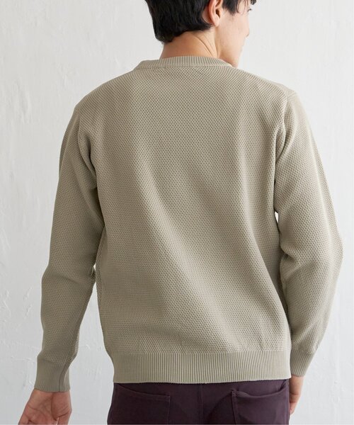 ikka（イッカ）の「GOKU楽ニット鹿の子クルーネック（ニット/セーター・メンズ・ブルー/ブラック/ネイビー/ベージュ・M/L/XL/S）」の18枚目の写真