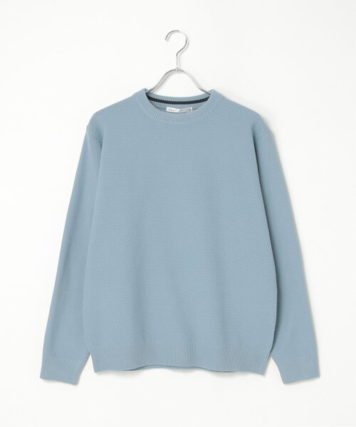 ikka（イッカ）の「GOKU楽ニット鹿の子クルーネック（ニット/セーター・メンズ・ブルー/ブラック/ネイビー/ベージュ・M/L/XL/S）」の20枚目の写真