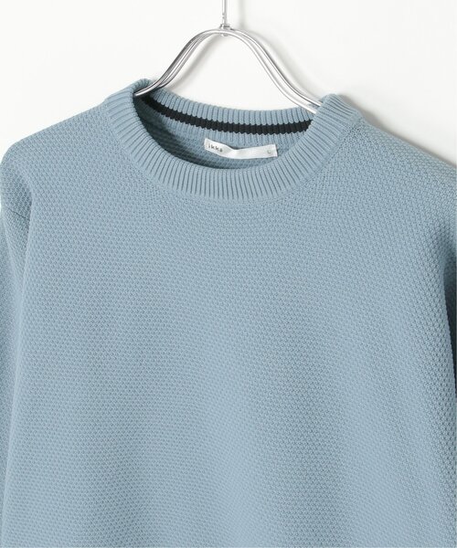 ikka（イッカ）の「GOKU楽ニット鹿の子クルーネック（ニット/セーター・メンズ・ブルー/ブラック/ネイビー/ベージュ・M/L/XL/S）」の22枚目の写真