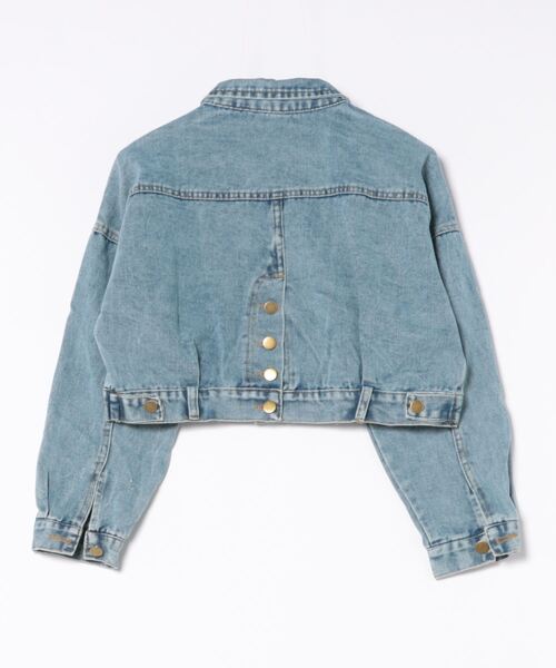 ジャケット・アウター ina セール】クロップド丈デザイン デニムジャケット（デニムジャケット