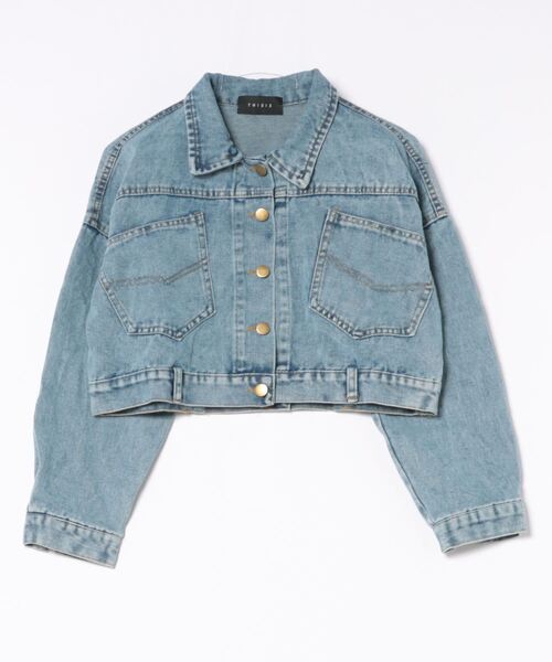 セール】クロップド丈デザイン デニムジャケット（デニムジャケット