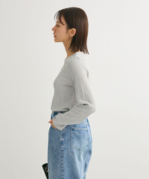 Petit fleur(プチフルール)の「・Petit Fleur コウタクジャカードロンTEE(Tシャツ/カットソー・レディース・ベージュ/グレー/アイボリー/ブラック・FREE)」の10枚目の写真