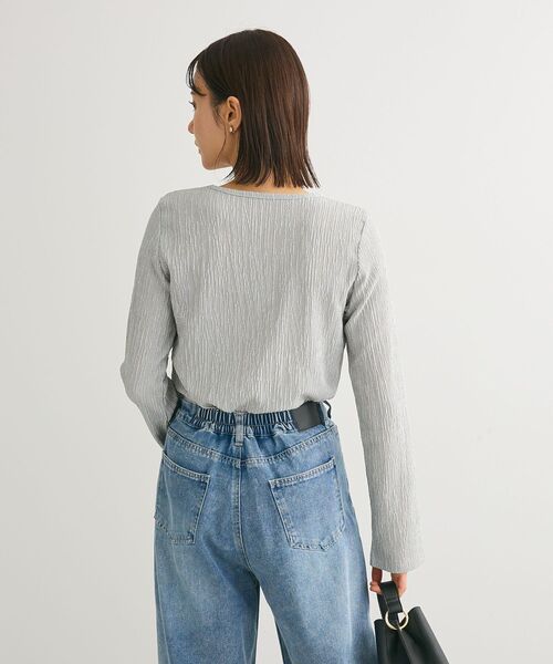 Petit fleur(プチフルール)の「・Petit Fleur コウタクジャカードロンTEE(Tシャツ/カットソー・レディース・ベージュ/グレー/アイボリー/ブラック・FREE)」の11枚目の写真