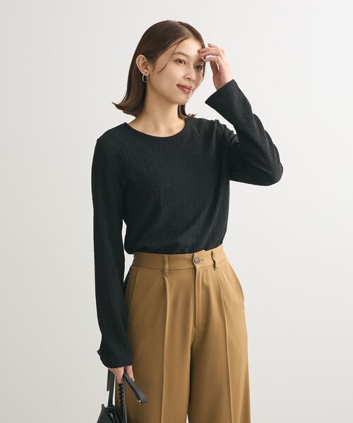 Petit fleur(プチフルール)の「・Petit Fleur コウタクジャカードロンTEE(Tシャツ/カットソー・レディース・ベージュ/グレー/アイボリー/ブラック・FREE)」の21枚目の写真