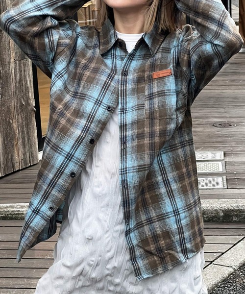 HALEY PESCA(ヘーリーペスカ)の「HALEY PESCA/ヴィンテージライク カジュアルチェックシャツ(シャツ/ブラウス・レディース・ブラウン/グリーン・LARGE/SMALL/MEDIUM)」の17枚目の写真