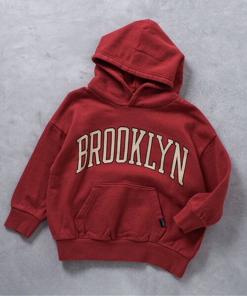 F.O.KIDS（エフオーキッズ）の「【リンク】4色2柄カレッジフーディー（パーカー・キッズ・アイボリー/レッド/ネイビー/グリーン・80/90/100/110/120/130/140/150）」の4枚目の写真