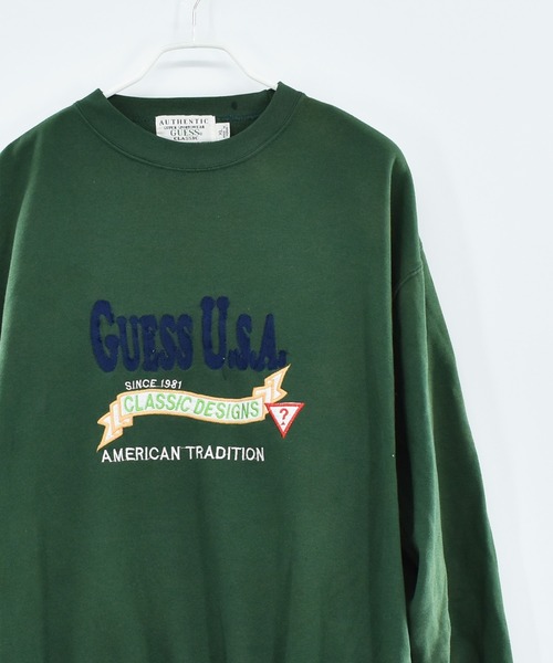 90's ヴィンテージ GUESS PARIS USA製ラグランスウェット - メルカリ