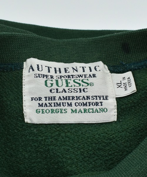 【ヴィンテージ古着】90's GUESS U.S.A. 刺繍 プルオーバースウェット