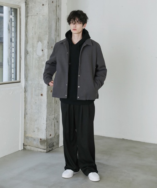 COACH コーチ ウールコート メルトン チェック ヘビーアウター COACH コーチ ウールコート メルトン チェック ヘビーアウター COACH