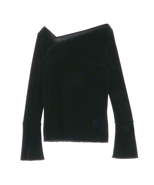 LAGUNAMOON(ラグナムーン)の「シアーフロッキーフレアスリーププルオーバー(Tシャツ/カットソー・レディース・ホワイト/マスタード/ブラック・FREE)」の3枚目の写真