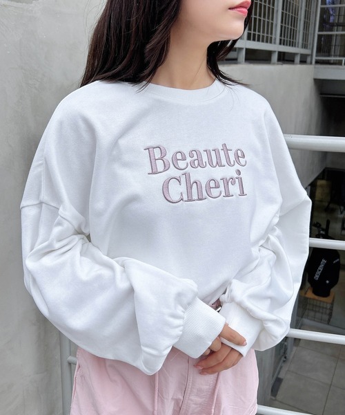 INGNI(イング)の「ラメ刺しゅうスウェットトップス(スウェット・レディース・ピンク系その他5/ホワイト×ピンク/ホワイト×シルバー/ブラック×シルバー・M)」の20枚目の写真