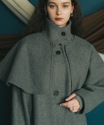 VANNIE U | ウェーブロングコート/ケープ取り外し可能(その他アウター)