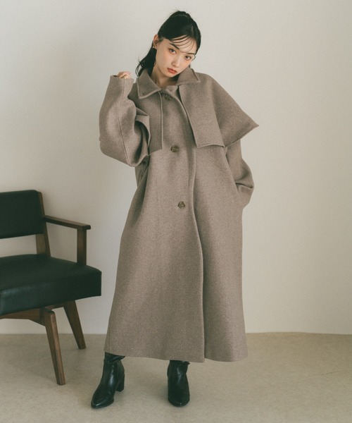 vannie u コート VANNIE U（ヴァニーユー）の「ウェーブロングコート/ケープ取り外し