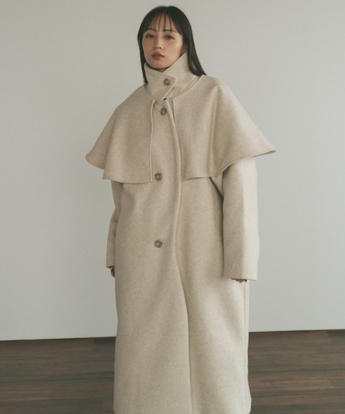 VANNIE U（ヴァニーユー）の「ウェーブロングコート/ケープ取り外し可能（その他アウター・レディース・アイボリー/グレー/ベージュ・FREE）」の17枚目の写真