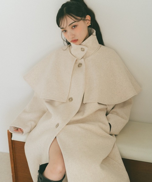 VANNIE U（ヴァニーユー）の「ウェーブロングコート/ケープ取り外し