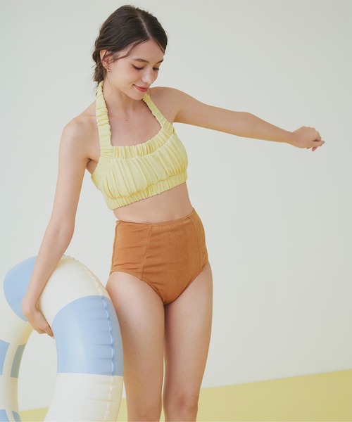 ホルターネックギャザーデザインビキニ/水着（水着）｜SEA DRESS