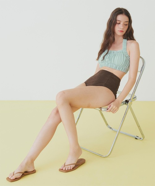 セール】ホルターネックギャザーデザインビキニ/水着（水着）｜SEA