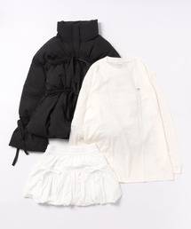 merrylatte | zozo限定袖リボンダウン黒コーデ3点set※説明文を要確認(ダウンジャケット/コート)