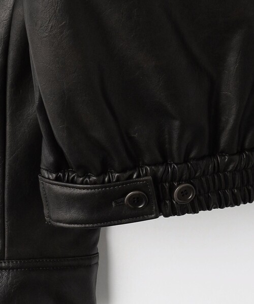 AMOMENTO（アモーメント）の「＜AMOMENTO＞ レザータッチ ブルゾン