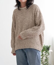 片畦ミックスモールニット