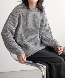 片畦ミックスモールニット