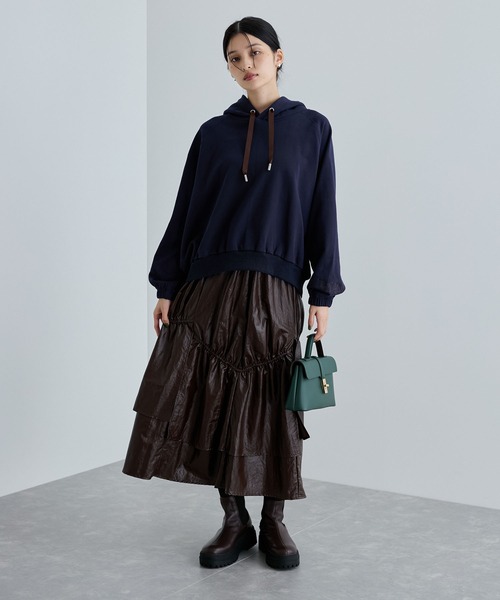 VIS（ビス）の「VISハートロゴフーディ（スウェット・レディース・ベージュ系その他2/ネイビー・FREE）」の8枚目の写真