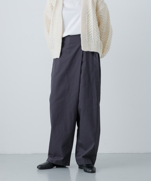 asawo かぐれ　コットンラップパンツ ベージュ かぐれ（カグレ）の「コットンラップパンツ（その他パンツ）」 - WEAR