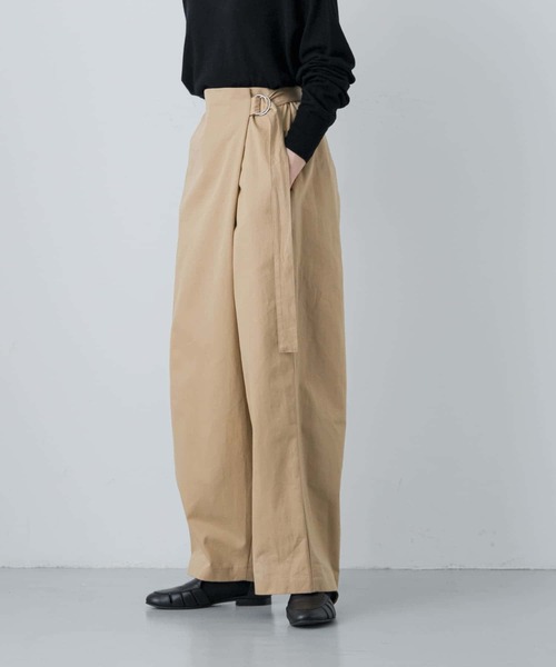 asawo かぐれ　コットンラップパンツ ベージュ かぐれ（カグレ）の「コットンラップパンツ（その他パンツ）」 - WEAR