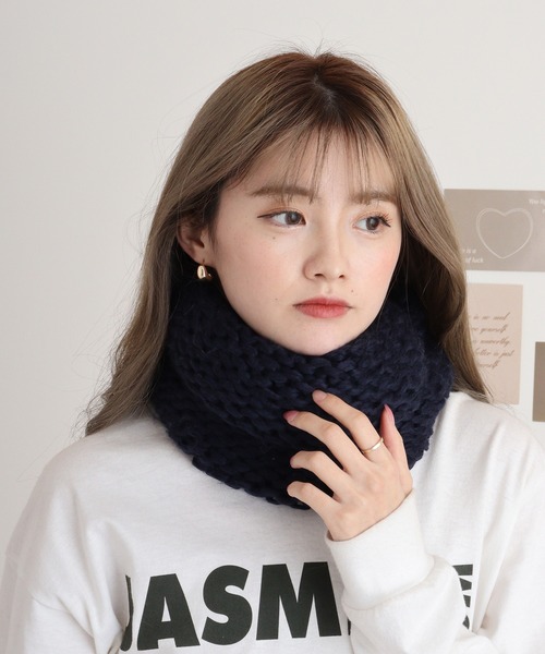 FUNALIVE(ファンアライブ)の「保湿 無地スヌード(ネックウォーマー/スヌード・メンズ・アイボリー/ブラック/ボルドー/ネイビー・FREE)」の3枚目の写真